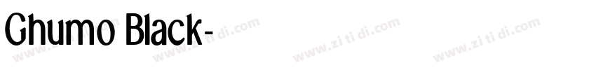 Ghumo Black字体转换
